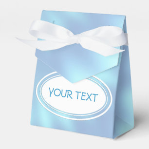 Caja Para Regalos Modelo - brillo azul claro suave + su texto
