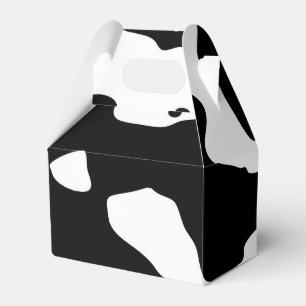 Caja Para Regalos Modelo de la vaca blanco y negro