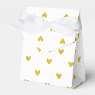 Caja Para Regalos Modelo de los corazones del purpurina del oro