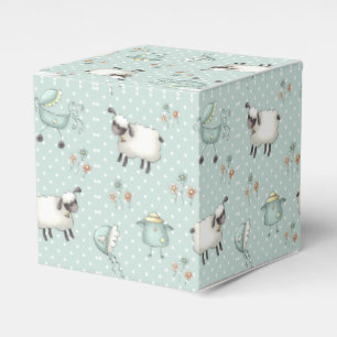 Caja Para Regalos Modelo del bebé de la verde salvia