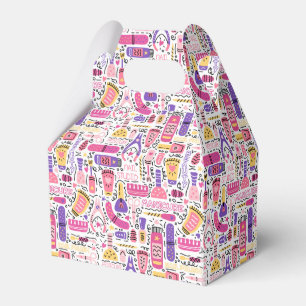 Caja Para Regalos Modelo lindo de la manicura del Doodle