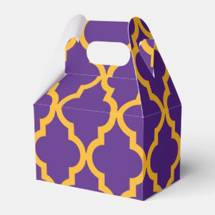 Caja Para Regalos Modelo marroquí: Púrpura y oro
