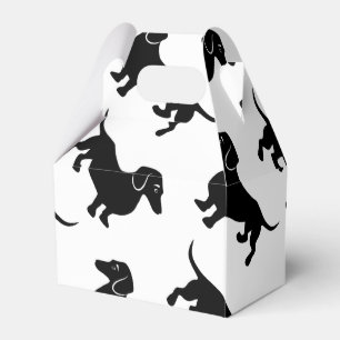 Caja Para Regalos Modelo negro lindo del Dachshund