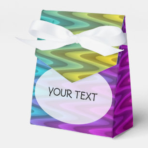 Caja Para Regalos Modelo - ondas coloreadas + su texto