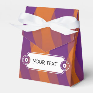 Caja Para Regalos Modelo - ondas violetas del naranja + su texto