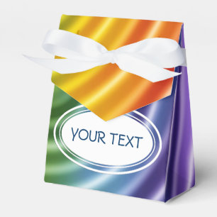 Caja Para Regalos Modelo - ondulaciones del arco iris + su texto