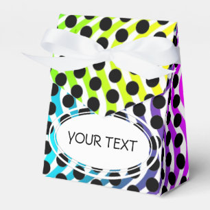 Caja Para Regalos Modelo - puntos - negro + su texto y backgr.
