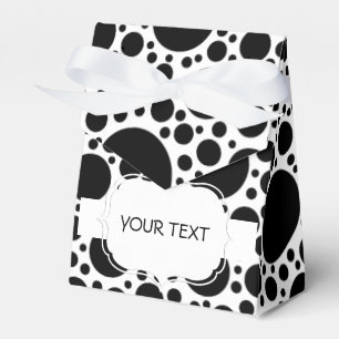 Caja Para Regalos Modelo - puntos negros + su color y texto