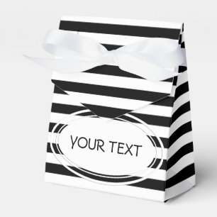 Caja Para Regalos Modelo - rayas - negro + su color de fondo