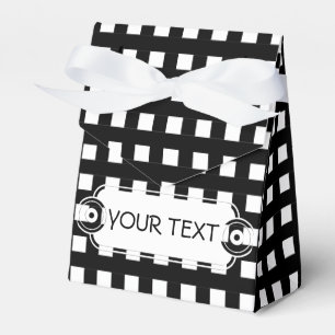 Caja Para Regalos Modelo - rayas - negro + su texto y backgr.