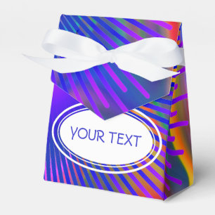 Caja Para Regalos Modelo - rayos azules fuertes + su texto