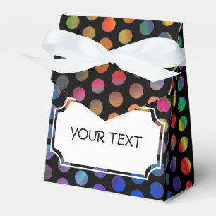 Caja Para Regalos Modelo - rejilla del punto - botón negro + su
