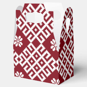 Caja Para Regalos Modelo rojo letón tradicional del diseño