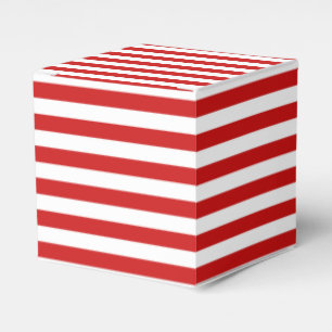 Caja Para Regalos Modelo rojo y blanco de la raya