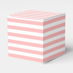 Caja Para Regalos Modelo rosado y blanco de la raya