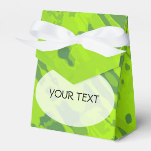 Caja Para Regalos Modelo - verde de la salpicadura + su texto