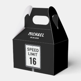 Caja Para Regalos Modern 16th Birthday Speed Limit Sign