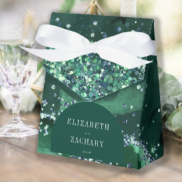 Caja Para Regalos Modern Arch Esmeralda Verde Agata Brillo