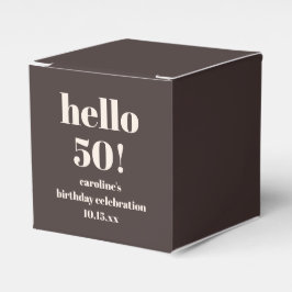 Caja Para Regalos Modern Bold Earthy Brown 50th Birthday Custom