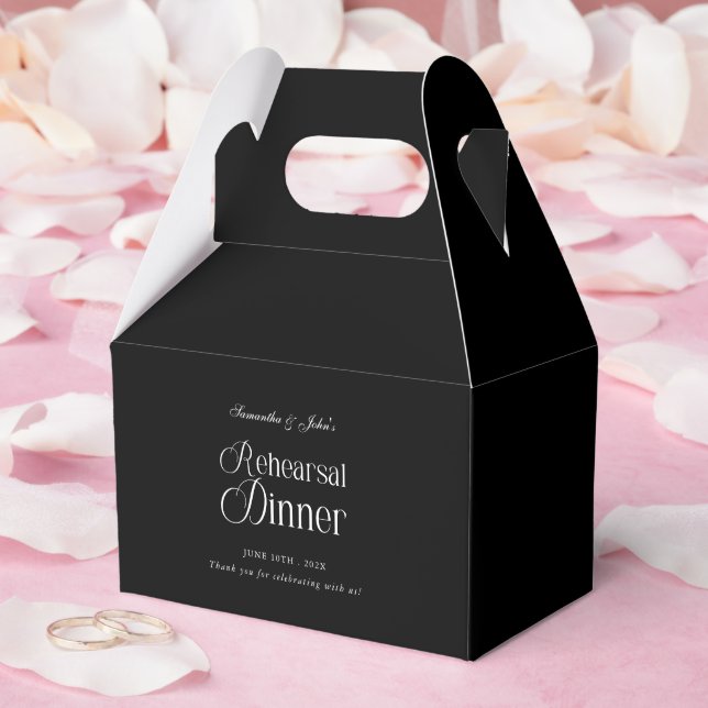 Caja Para Regalos  Modern Chic Rehearsal Dinner Thank You (Boda)