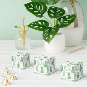 Caja Para Regalos Modern Christmas Trees Pattern