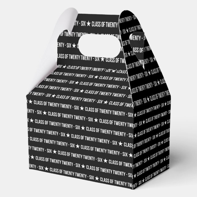 Caja Para Regalos Modern Class of Twenty Twenty‑Six Typography (Reverso )