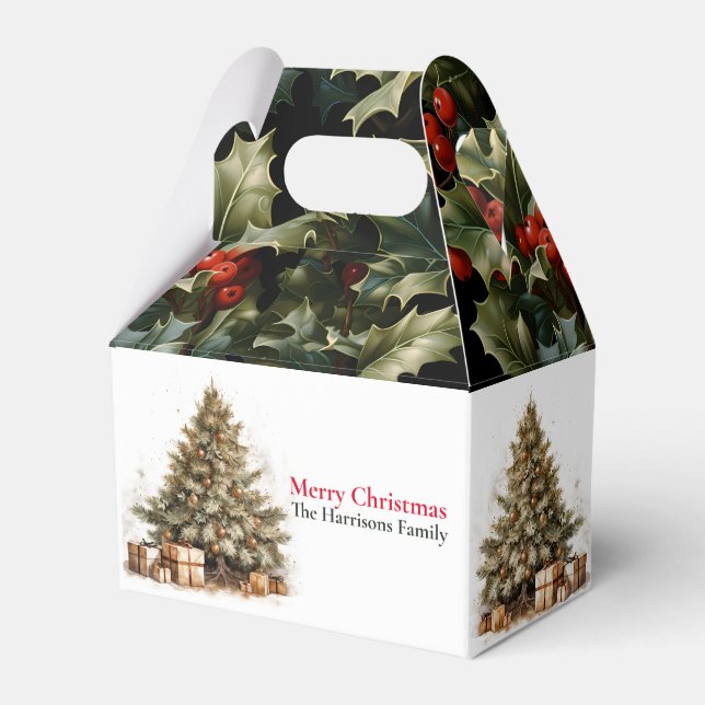 Caja Para Regalos Modern Cute Gold Christmas Wiers (Front Side)
