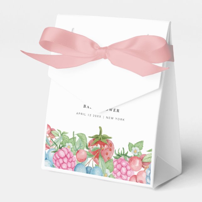 Caja Para Regalos Modern Cute Wild Berry Sweet Baby Shower (Front Side)