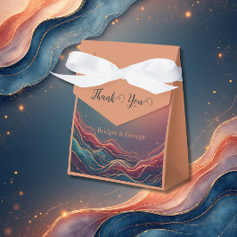 Caja Para Regalos Modern Elegant Gold Marble Navy Terracotta Wedding