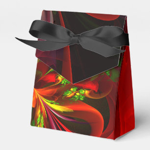 Caja Para Regalos Modern Red Green Floral Abstract Art Pattern #05