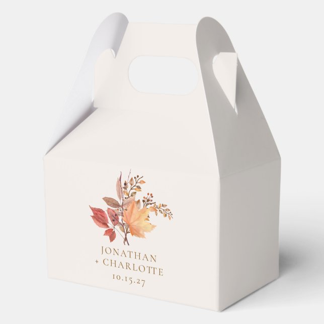 Caja Para Regalos Modern Rustic Fall Boho Flower Wedding  (Anverso)