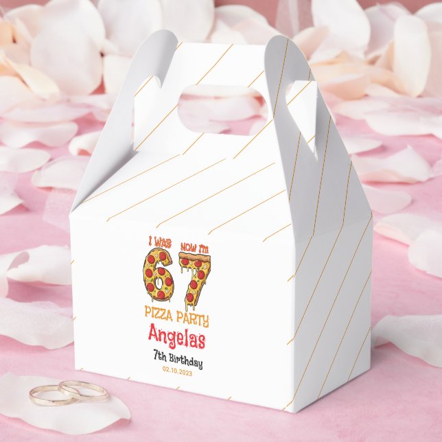 Caja Para Regalos Modern Slice Slice Boy Six Seven Birthday Party (Boda)