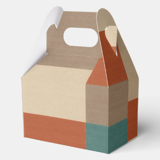Caja Para Regalos Modern Teal & Beige Geometric Blocks