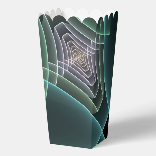 Caja Para Regalos Modern Teal Geometric Fractal Art Graphic (Reverso )