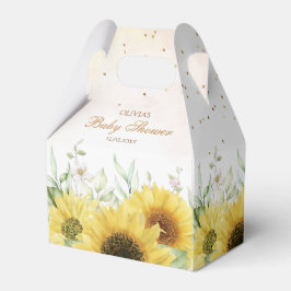 Caja Para Regalos Moderna Cute Sunflower Floral Baby Shower Gracias