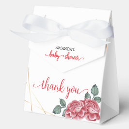 Caja Para Regalos Moderna elegancia Rosa Floral querido Baby Shower