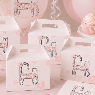 Caja Para Regalos Moderna fiesta de cumpleaños caprichosa de gato ro