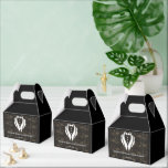 Caja Para Regalos Moderna fiesta de licenciatura de estilo Art Déco<br><div class="desc">Moderna fiesta de soltero de estilo Art Déco con elegante esmoquin blanco sobre un falso patrón oro negro Art Deco. Ver más inspiraciones en mi colección de artículos de regalo de boda.</div>