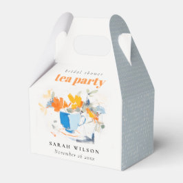 Caja Para Regalos Moderna Tea Cup Floral Bridal Shower Tea Fiesta