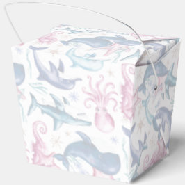 Caja Para Regalos Moderna y elegante acuarela Mar baño de bebé 2