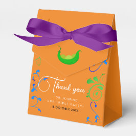 Caja Para Regalos Modernas Tripletes Naranjas en un mismo cumpleaños