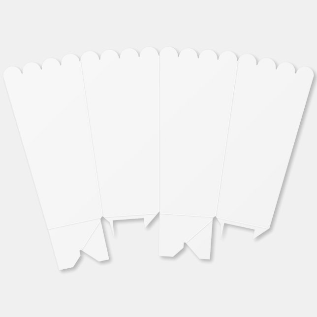 Caja Para Regalos Moderno Blanco Sólido Simple Chic Elegante (Desplegado)