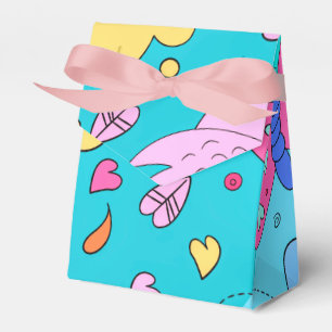 Caja Para Regalos Moderno Blue Nature Fall Elements Favorito Box