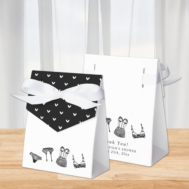 Caja Para Regalos Moderno Brush Script Lingerie Bridal Shower (Subido por el creador)