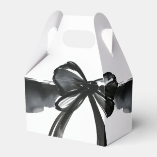 Caja Para Regalos Moderno color de agua negro que ata el Boda del nu
