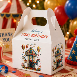 Caja Para Regalos Moderno Cumpleaños de Carnaval de Circo Divertido 