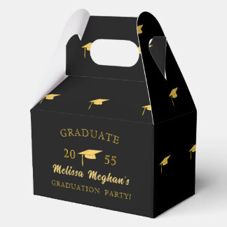 Caja Para Regalos Moderno Fiesta de Graduación de Oro Sencillo