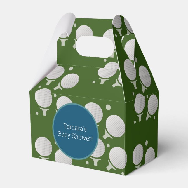Caja Para Regalos Moderno Fiesta de la bolera de golf Patrón de bebé (Front Side)