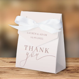 Caja Para Regalos Moderno Gracias Caligrafía Rosa Oro