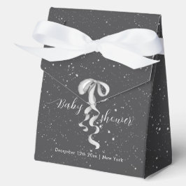 Caja Para Regalos Moderno Minimalista Arco de Plata Baby Shower de I